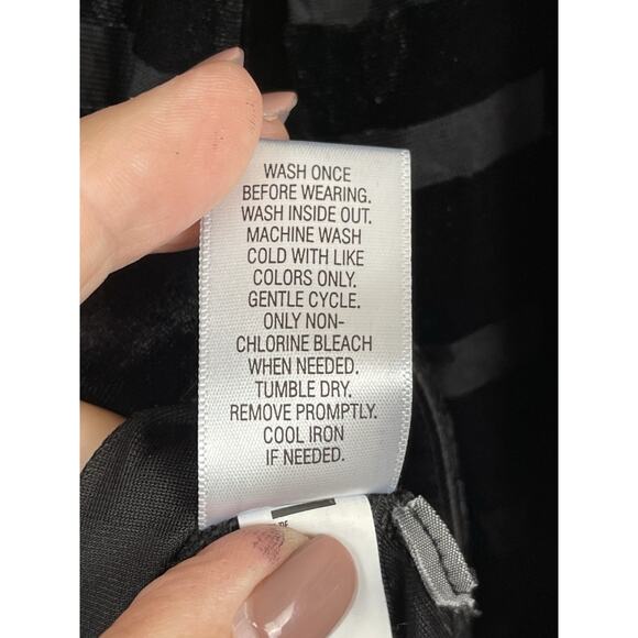 Dana Buchman Women's XL 3/4 Sleeve Black Velvet & Semi-sheer - Picture 5 of 6